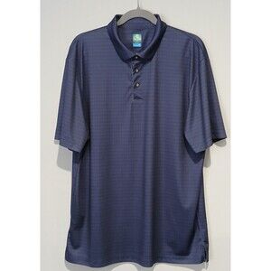 Pro Tour Golf Polo Shirt Cool Play Blue/Pink Stripes. Men Size Extra Large. New